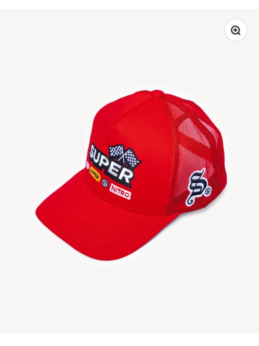 ColorSuper, Podium Snapback Race Flag Red Baseball Cap, Mesh Back, Ball Cap, OS - Picture 6 of 8